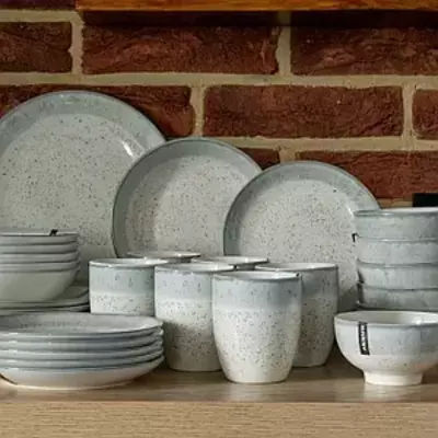 Тарелка суповая Ardesto Bagheria, 20 см, Grey, керамика (6 шт в коробке)