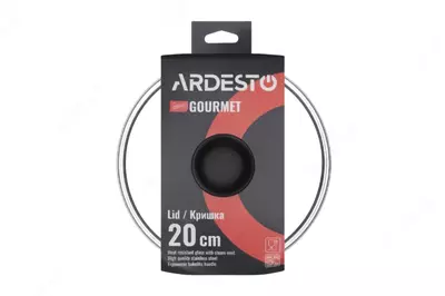 Крышка Ardesto Gemini Gourmet, 20см, термостойкое стекло, нержавеющая сталь, бакелит,