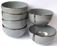  Комплект из 6 шт Салатник Ardesto Bagheria  14 см  Grey  керамика - 