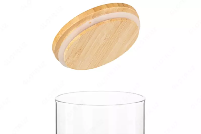 Банка для хранения Ardesto Fresh, круглая, 1300 мл, стекло, бамбук