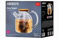  Заварник Ardesto  1200 мл  боросиликатное стекло  бамбук Chakana savdo
