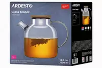   Заварник Ardesto  1500 мл  боросиликатное стекло  бамбук