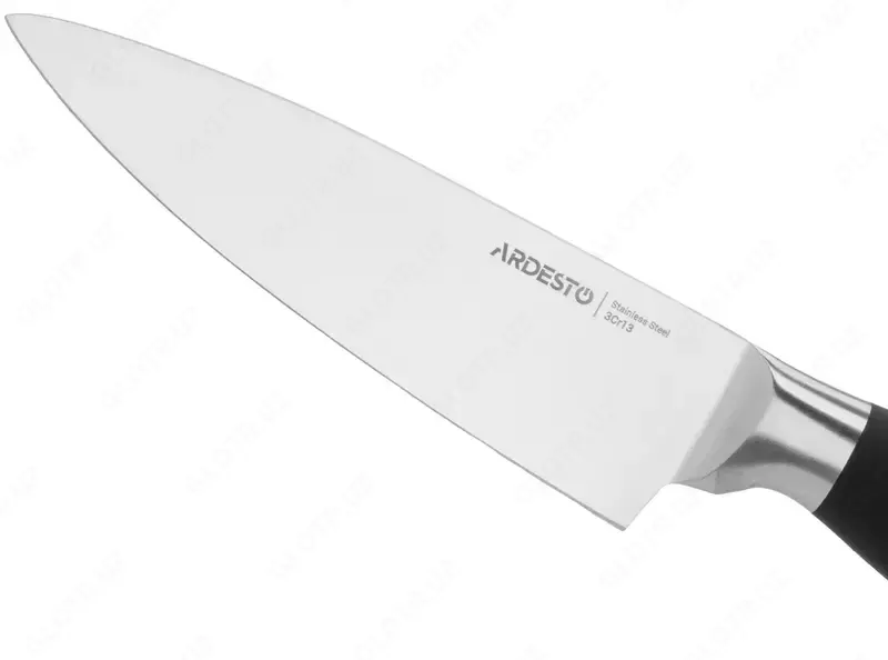 Кухонный нож поварской Ardesto Gemini, 15,2 см, черный, нерж.сталь, пластик