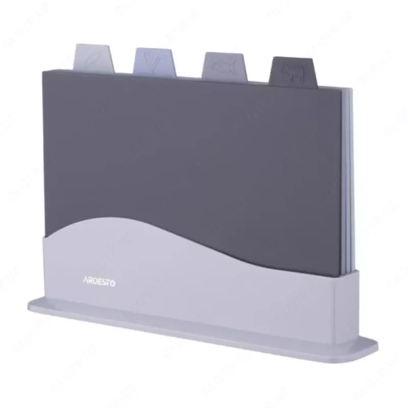 Набор досок кухонных на подставке Ardesto Fresh, 4шт, 23.8x33.8x7см, пластик