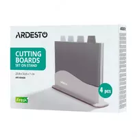   Набор досок кухонных на подставке Ardesto Fresh  4шт  23.8x33.8x7см  пластик