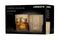   Набор стаканов низких Ardesto Golden Moon  300мл  2шт  золотистый