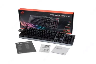 Игровая клавиатура (проводная) "ASUS" ROG Strix Scope RX 90MP0240-BKRA00, механическая, RGB (Арт. - 0753) Black