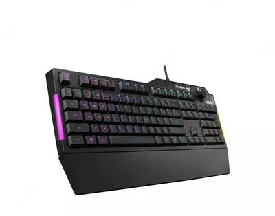 Игровая клавиатура (проводная) "ASUS" RA04 TUF Gaming K1, мембранная, RGB (Арт. - 07173) Black