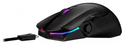 ASUS ROG STRIX Chakram Core 90MP01T0-BMUA0 Simli O'yin Sichqonchasi, USB, 16000dpi, RGB (Mahsulot raqami 080170) Qora