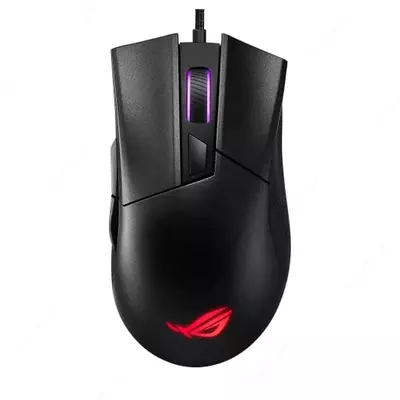 ASUS ROG STRIX Gladius II Core 90MP01D0-B0UA00 Simli o'yin sichqonchasi, USB, 6200dpi, RGB (Mahsulot raqami 080182) Qora
