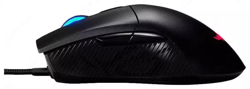 ASUS ROG STRIX Gladius II Core 90MP01D0-B0UA00 Simli o'yin sichqonchasi, USB, 6200dpi, RGB (Mahsulot raqami 080182) Qora