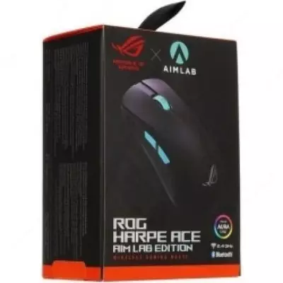 ASUS ROG Strix Harpe Ace Aim Lab Edition simsiz o'yin sichqonchasi, Bluetooth 5.1, 36000dpi (Mahsulot raqami 08261) Qora