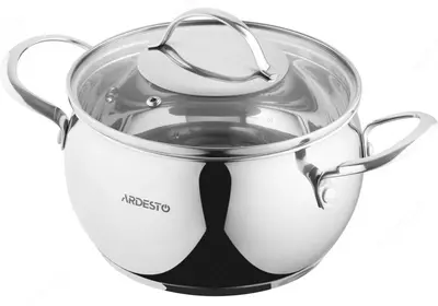 Кастрюля со стеклянной крышкой Ardesto Gemini Liguria, 3л, нержавеющая сталь