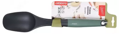 Ложка кухонная Ardesto Gemini, серый/зеленый, нейлон, пластик с софт тач