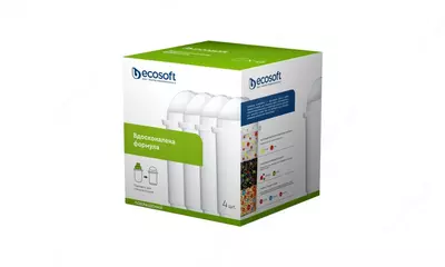 Комплект картриджей Ecosoft улучшен 3+1 шт, для фильтр-кувшинов