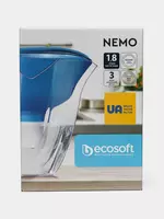 Фильтр-кувшин Ecosoft НЕМО 3 л (1.8 л очищенной воды)  синий