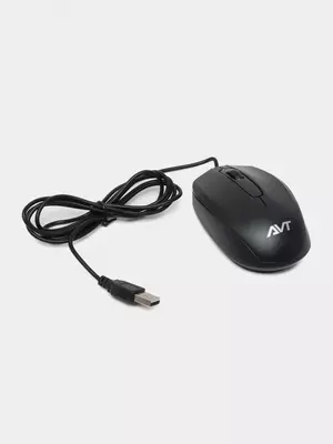 Компьютерная мышь (проводная) "Avtech" AVT-M102, USB, 1000dpi (Арт. - 0844) Black