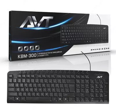 Kompyuter klaviaturasi (simli) "Avtech" KBM-300, USB (Art. - 0718) Qora