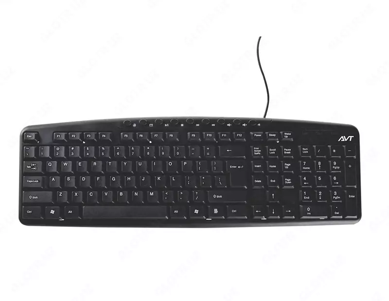 Kompyuter klaviaturasi (simli) "Avtech" KBM-301, USB (0717-modda) Qora