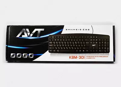 Kompyuter klaviaturasi (simli) "Avtech" KBM-301, USB (0717-modda) Qora