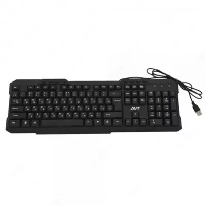 Kompyuter klaviaturasi (simli) "Avtech" KBM-302, USB (0719-modda) Qora