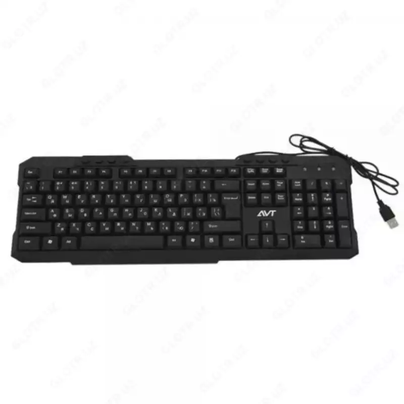 Kompyuter klaviaturasi (simli) "Avtech" KBM-302, USB (0719-modda) Qora