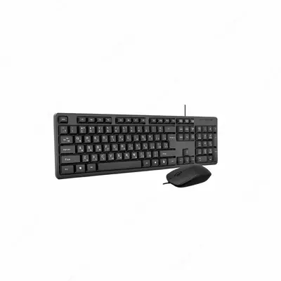 Компьютерная клавиатура и мышь (проводная) "Avtech" AVT CB300, USB (Арт. - 2283) Black