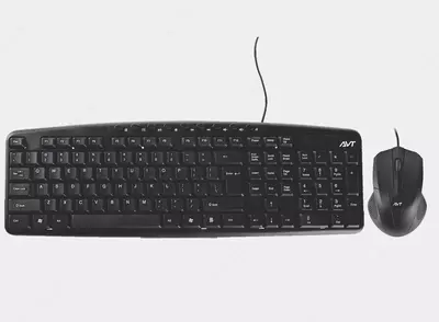 Kompyuter klaviaturasi va sichqonchasi (simli) "Avtech" AVT Combo KBM301 + M101, USB (2250-modda) Qora