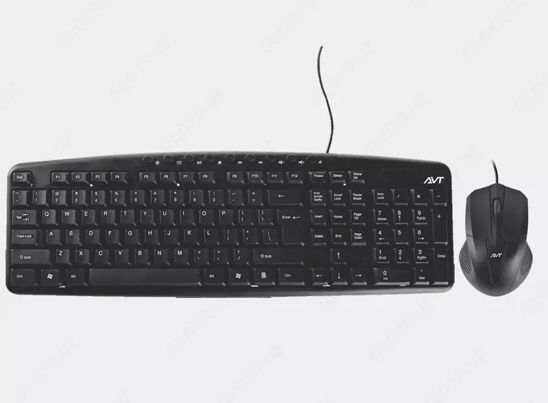 Kompyuter klaviaturasi va sichqonchasi (simli) "Avtech" AVT Combo KBM301 + M101, USB (2250-modda) Qora