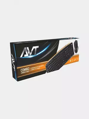 Kompyuter klaviaturasi va sichqonchasi (simli) "Avtech" AVT Combo KBM301 + M101, USB (2250-modda) Qora