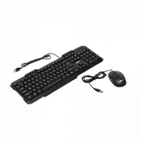 Компьютерная клавиатура и мышь (проводная) Avtech AVT Combo KBM302 + M102  USB (Арт. - 2281) Black