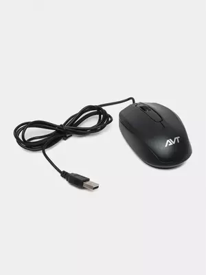 Компьютерная клавиатура и мышь (проводная) "Avtech" AVT Combo KBM302 + M102, USB (Арт. - 2281) Black