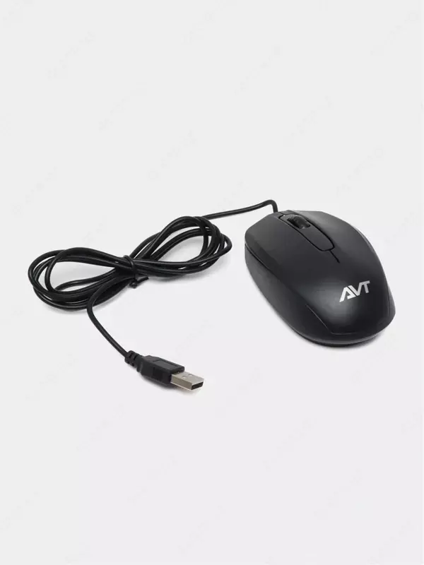 Компьютерная клавиатура и мышь (проводная) "Avtech" AVT Combo KBM302 + M102, USB (Арт. - 2281) Black