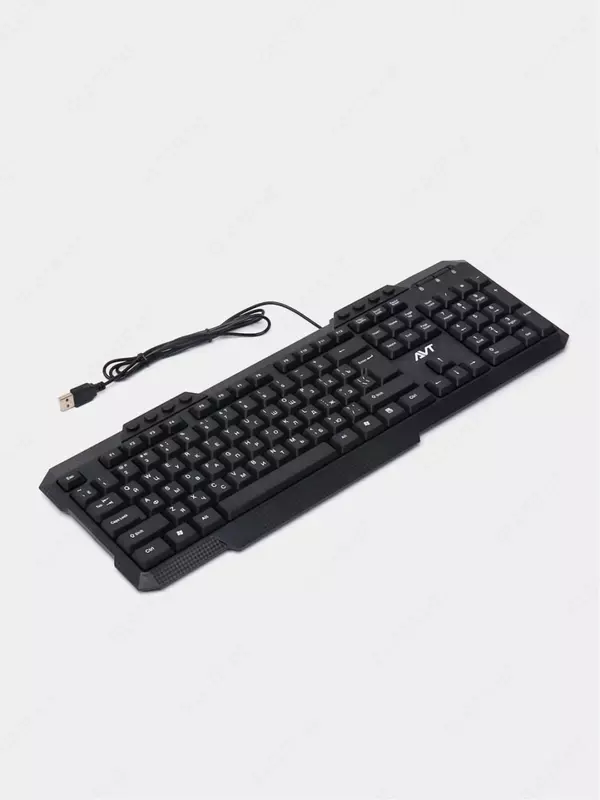 Компьютерная клавиатура и мышь (проводная) "Avtech" AVT Combo KBM302 + M102, USB (Арт. - 2281) Black