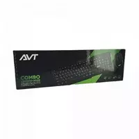 Компьютерная клавиатура и мышь (проводная) Avtech AVT Combo KBM302 + M102  USB (Арт. - 2281) Black Только в розницу