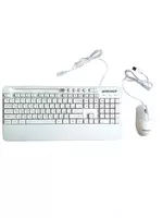 Компьютерная клавиатура и мышь (проводная) Avtech AVT PRO C303  USB (Арт. - 22062) White