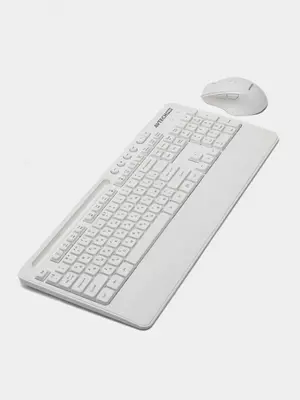 Компьютерная клавиатура и мышь (беспроводная) "Avtech" AVT CW603, USB (Арт. - 22009) White