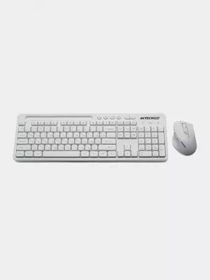 Kompyuter klaviaturasi va sichqonchasi (simsiz) "Avtech" AVT PRO CW604, USB (Art. - 22017) Oq rang