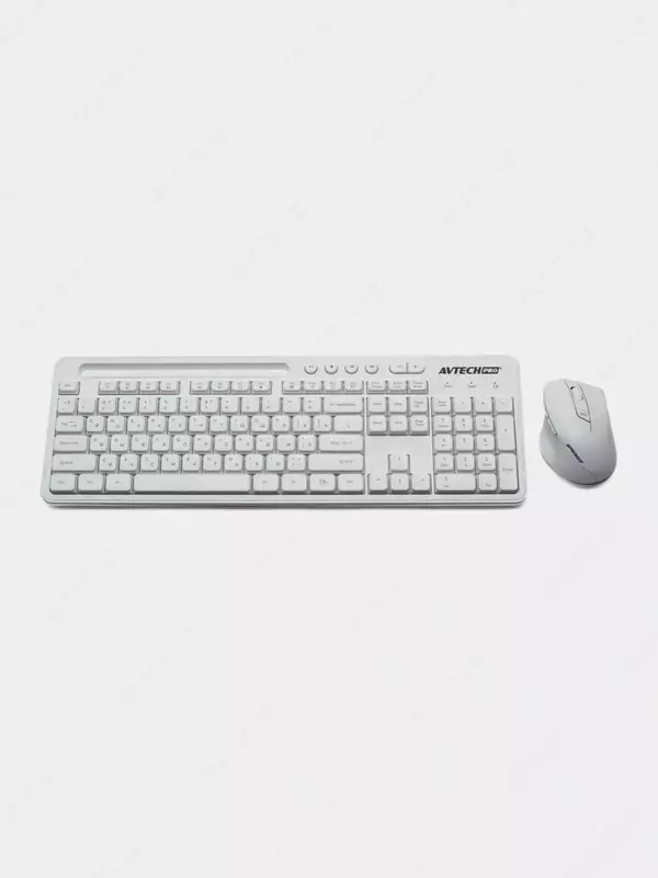 Kompyuter klaviaturasi va sichqonchasi (simsiz) "Avtech" AVT PRO CW604, USB (Art. - 22017) Oq rang