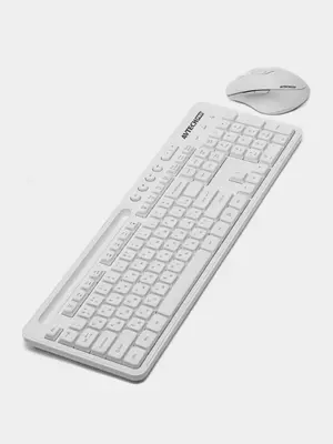 Kompyuter klaviaturasi va sichqonchasi (simsiz) "Avtech" AVT PRO CW604, USB (Art. - 22017) Oq rang
