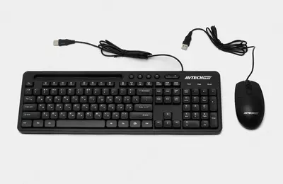 Kompyuter klaviaturasi va sichqonchasi (simli) "Avtech" AVT PRO C304, USB (Art. - 22059) Qora