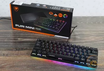Игровая клавиатура (универсальная) "Cougar" PURI MINI, USB-разъем / USB Type-C, RGB (Арт. - 07003) Black/White