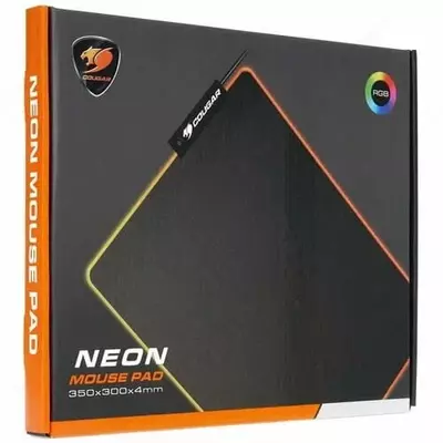 Настольный коврик для мыши "Cougar" NEON, 350х300х4 мм, подсветка RGB (Арт. - 4655) Black