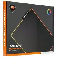   Cougar NEON sichqoncha paneli  350x300x4 mm  RGB orqa yoritgich (Mahsulot raqami 4655) Qora