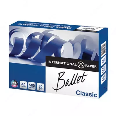 Xerox qog'ozi A4 Ballet Classic 80g., 500l., 2,5 kg, B sinfi