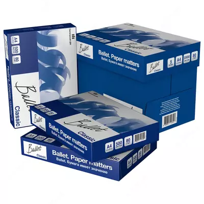 Xerox qog'ozi A4 Ballet Classic 80g., 500l., 2,5 kg, B sinfi