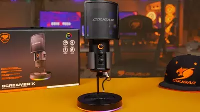 Студийный микрофон "Cougar" Screamer-X, USB Type-C, RGB (Арт. - 46008) Black