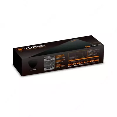 Cougar Turbo XL sichqoncha yostig'i, 900x400x3 mm (Mahsulot raqami 46078) Qora