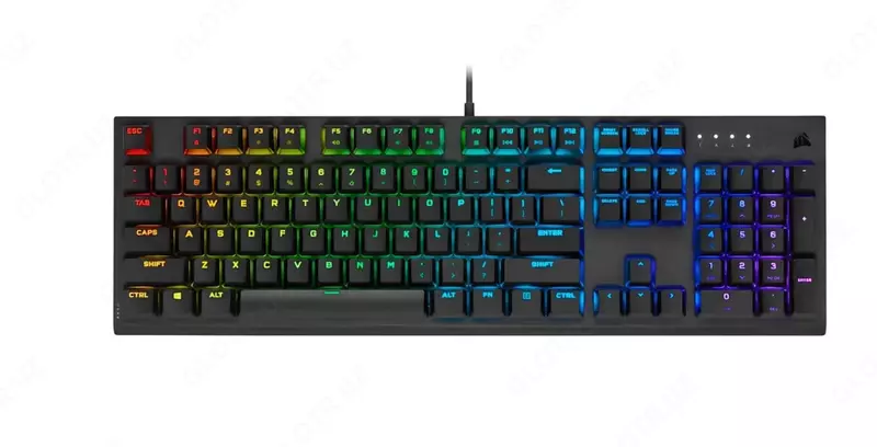 Corsair K60 PRO BLK VIOLA RGB o'yin klaviaturasi (simli) (Mahsulot raqami 07149) Qora