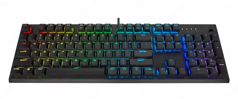 Corsair K60 PRO BLK VIOLA RGB o'yin klaviaturasi (simli) (Mahsulot raqami 07149) Qora